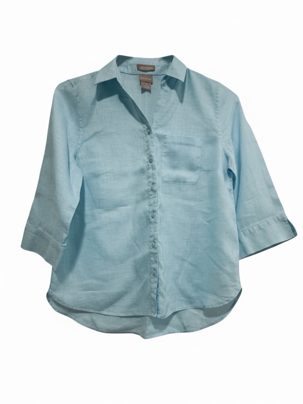 Chico's Light Blue Button-Front Shirt